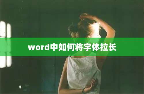 word中如何将字体拉长