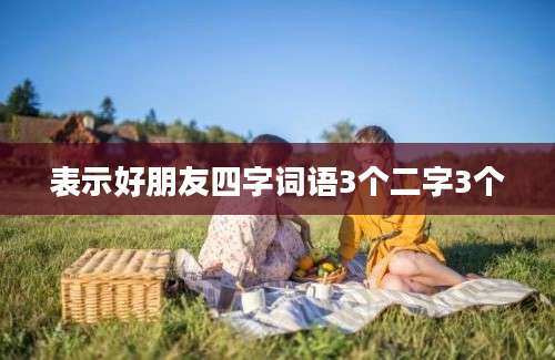 表示好朋友四字词语3个二字3个