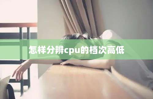 怎样分辨cpu的档次高低