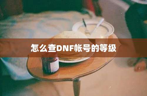 怎么查DNF帐号的等级