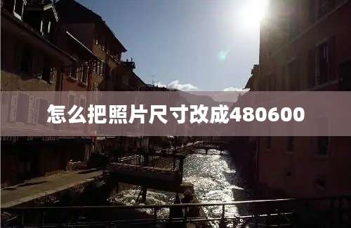 怎么把照片尺寸改成480600