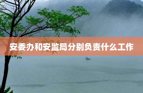 安委办和安监局分别负责什么工作