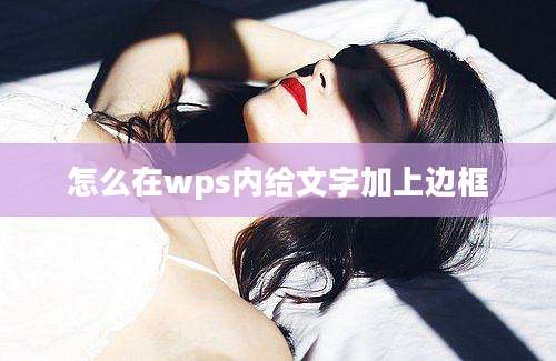 怎么在wps内给文字加上边框