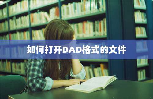 如何打开DAD格式的文件