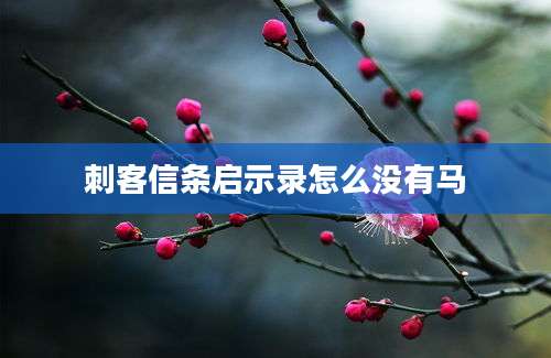 刺客信条启示录怎么没有马