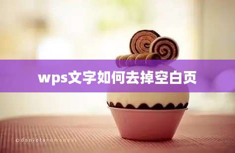 wps文字如何去掉空白页