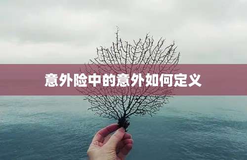 意外险中的意外如何定义