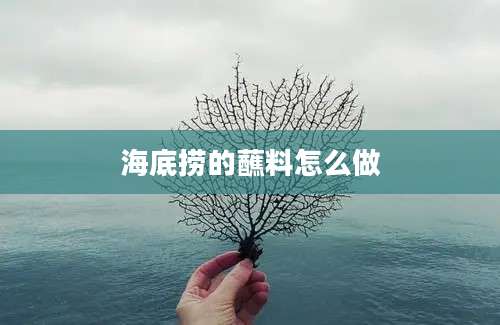 海底捞的蘸料怎么做