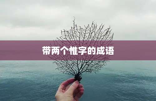 带两个惟字的成语