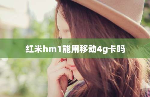 红米hm1能用移动4g卡吗