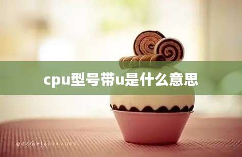 cpu型号带u是什么意思