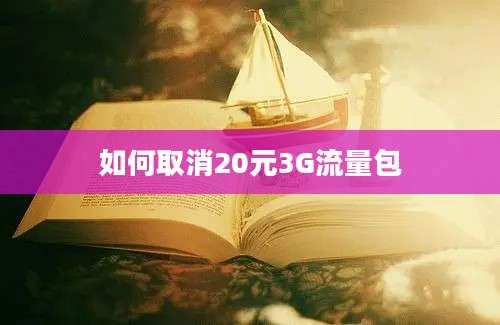 如何取消20元3G流量包