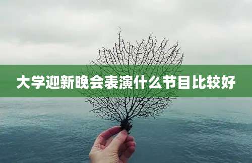 大学迎新晚会表演什么节目比较好