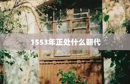 1553年正处什么朝代