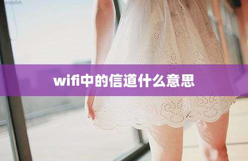 wifi中的信道什么意思