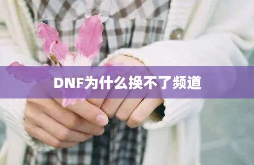 DNF为什么换不了频道