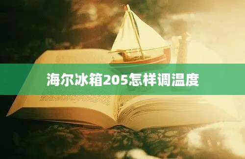 海尔冰箱205怎样调温度