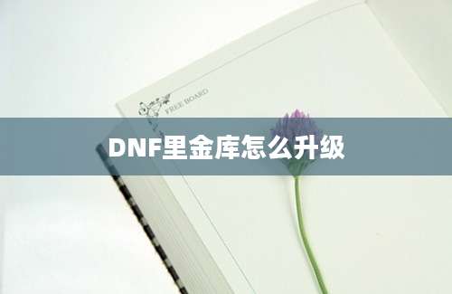 DNF里金库怎么升级