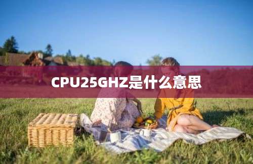 CPU25GHZ是什么意思