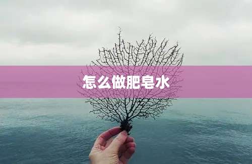 怎么做肥皂水