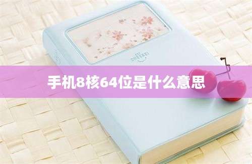 手机8核64位是什么意思