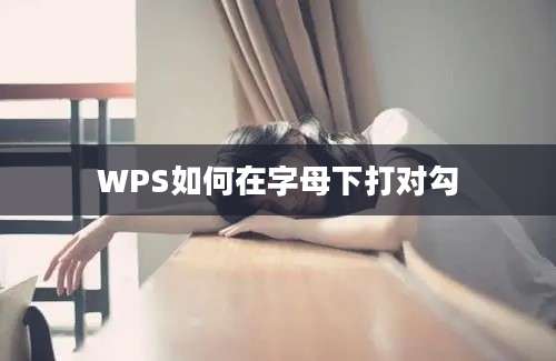 WPS如何在字母下打对勾