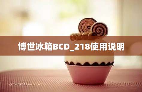 博世冰箱BCD_218使用说明