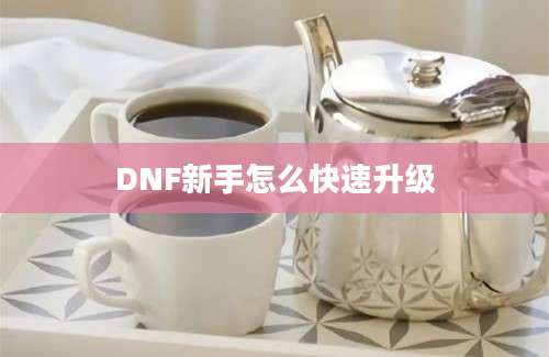 DNF新手怎么快速升级