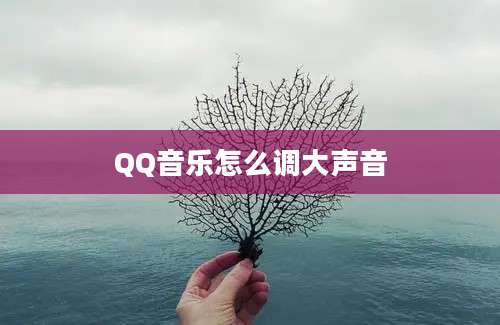 QQ音乐怎么调大声音