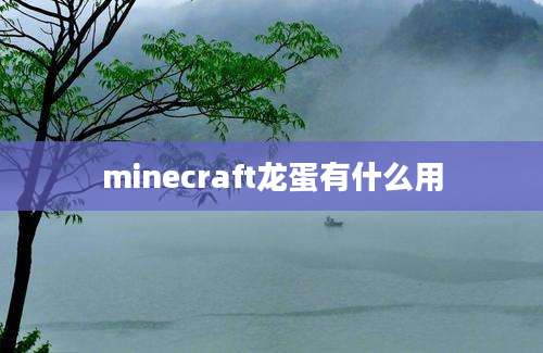 minecraft龙蛋有什么用