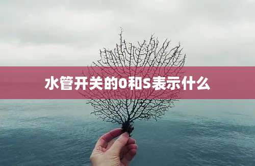 水管开关的0和S表示什么