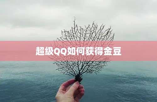 超级QQ如何获得金豆