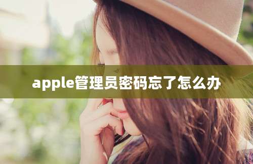 apple管理员密码忘了怎么办