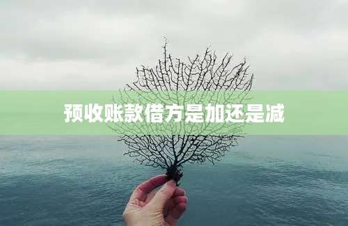 预收账款借方是加还是减