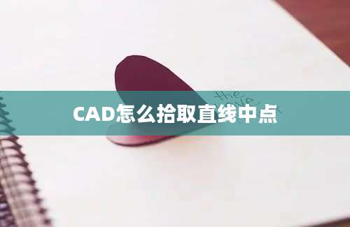 CAD怎么拾取直线中点