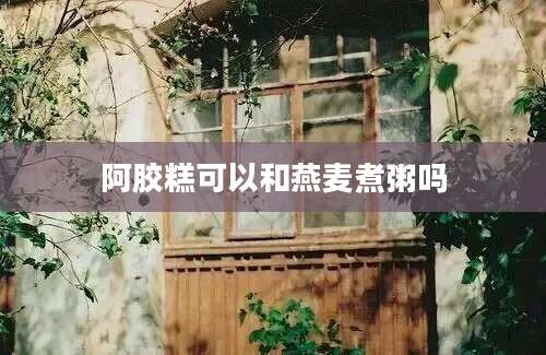 阿胶糕可以和燕麦煮粥吗