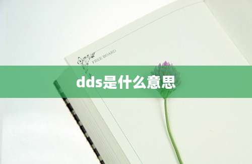 dds是什么意思