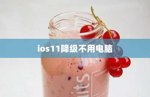 ios11降级不用电脑