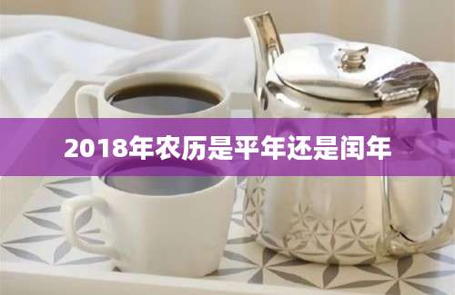 2018年农历是平年还是闰年