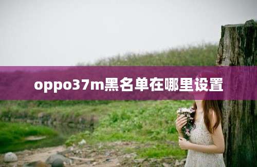 oppo37m黑名单在哪里设置