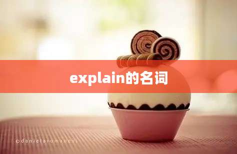 explain的名词