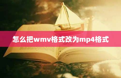 怎么把wmv格式改为mp4格式