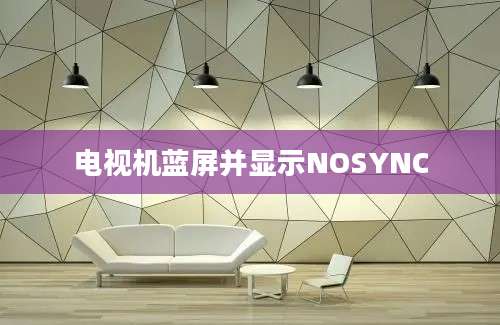 电视机蓝屏并显示NOSYNC