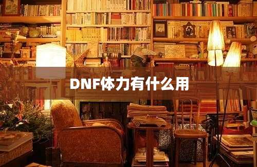 DNF体力有什么用