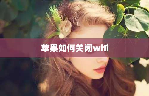 苹果如何关闭wifi