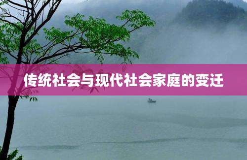 传统社会与现代社会家庭的变迁