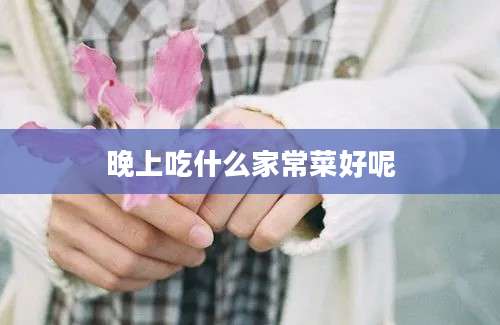 晚上吃什么家常菜好呢