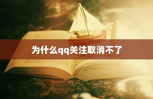 为什么qq关注取消不了