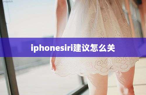 iphonesiri建议怎么关