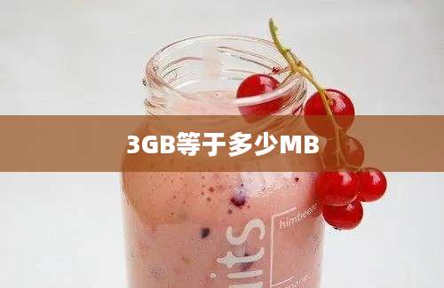 3GB等于多少MB